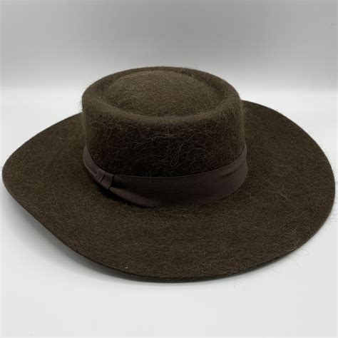 Dark Brown Low Profile Felt Alpaca Hat