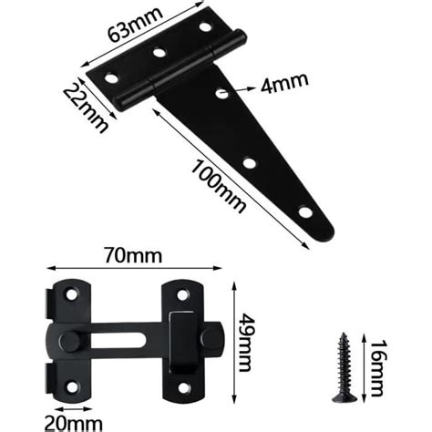 Charniere Portail 5 Pièces Charniere Porte Lourde Charnières En T