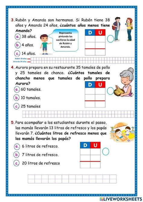 Problemas de comparación e igualación Problemas matemáticos