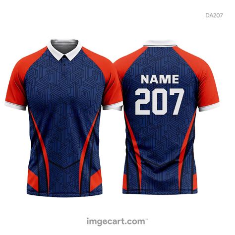 Cricket Jersey Design Blue and Red - imgecart