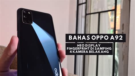 OPPO A92 Tampilan Layar Depan Layout Kamera Belakang Dan Fingerprint