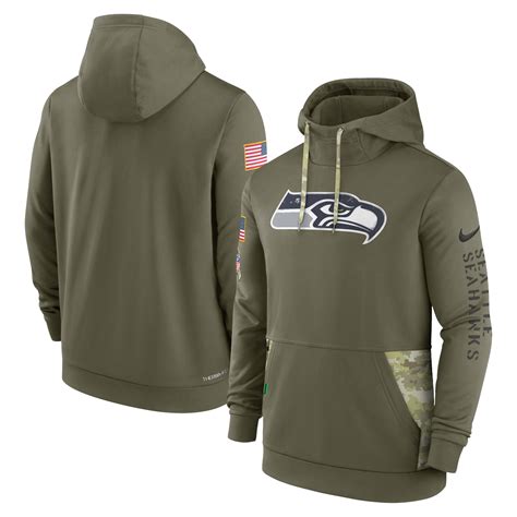 Mens Seattle Seahawks Nike Olive 2022 Salute To Service Therma