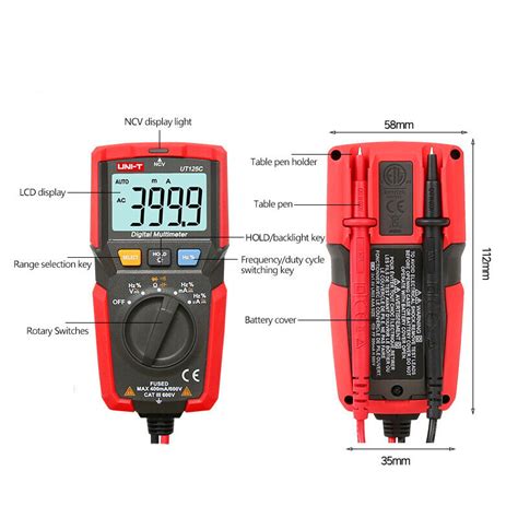 Uni T Ut C Pocket Size Digital Multimeter Dc Ac Ua Ma Resistor