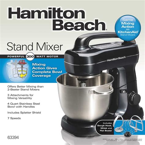 Hamilton Beach 7 Speed Stand Mixer - Metalic Black - 63394