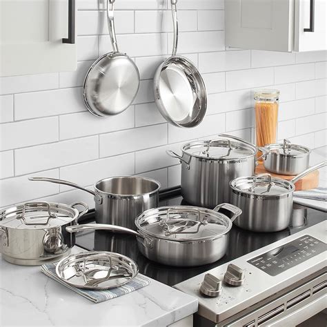 12 Piece Multiclad Pro Tri Ply Stainless Cookware Set 49 Off