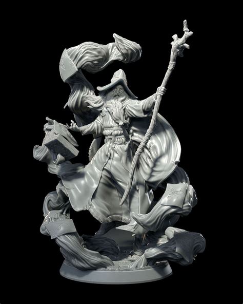 Wizard Miniature for Dnd Male Human Wizard Miniature Dnd Figure for ...