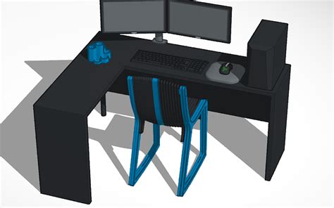 3d Design Concept Gaming Setup Tinkercad