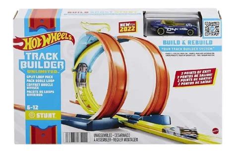 Paquete Hot Wheels Track Builder Split Loop de Mattel Glc87 Envío gratis