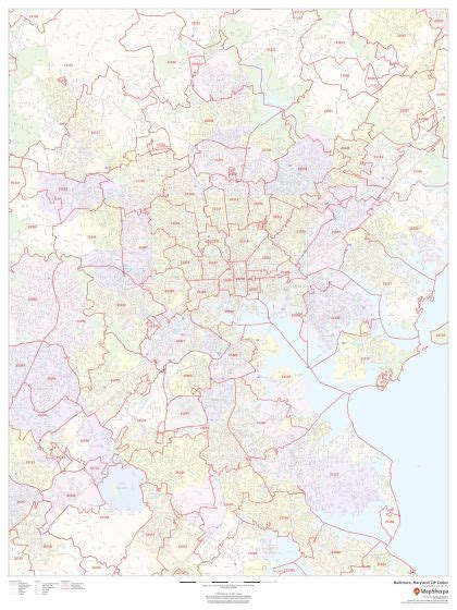 Baltimore Maryland Zip Codes Map