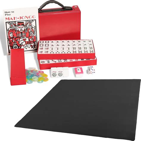 Amazon.com: GUSTARIA American Mahjong Set with Mahjong Mat Black ...