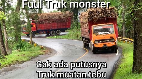 Rombongan Truk Gandeng Membludak Di Jalur Lahor YouTube