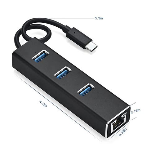 Type C 3 0HUB Gigabit Hub 3 Poorten Usb 3 0 Giga Grandado