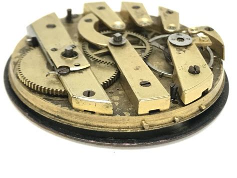 Oliver Quartier Cylinder Bar Pocket Watch Movement And Dial Partsrepair