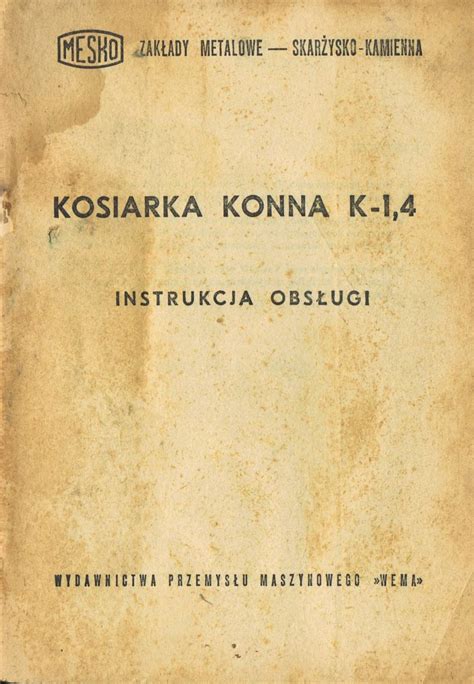 Kosiarka Konna K Instrukcja Obs Ugi I Katalog Cz Ci Zetor I