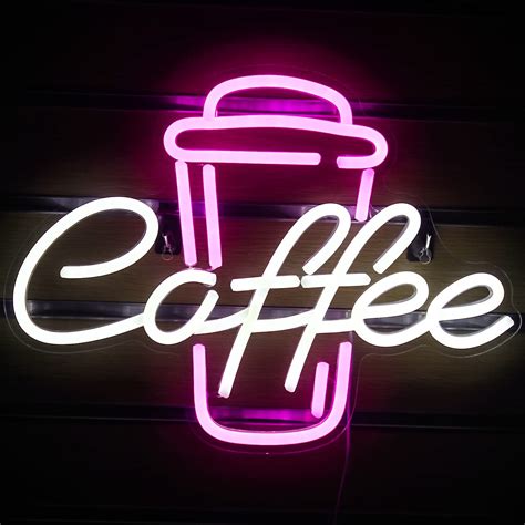 Luminous Coffee Neon Sign Gangshen Material