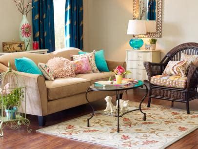 Brown Sofa Turquoise Pillows Baci Living Room