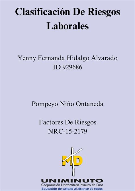 Cartilla Digital Factores De Riesgo By Yenny Hidalgo Issuu