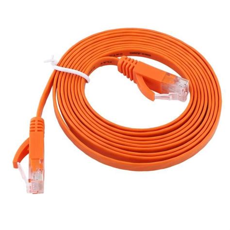 Câble plat LAN de réseau Ethernet RJ45 CAT6 Câbles de routeur de