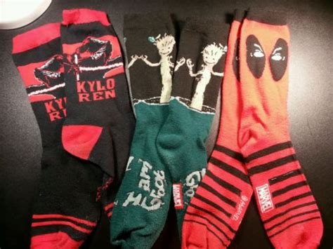 Loot Crate Exclusive Sock Lot Of Pairs Groot Deadpool Star Wars