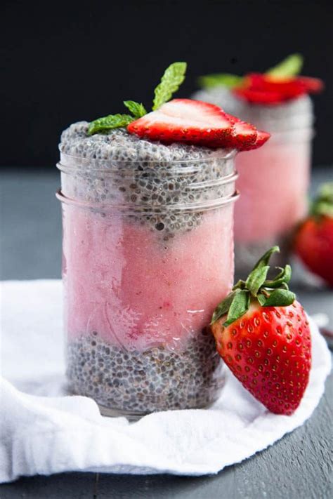 Strawberry Chia Pudding Parfait Breakfast For Dinner