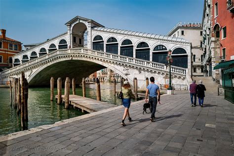 The Rialto Bridge on Venice Grand Canal in Venice Italy