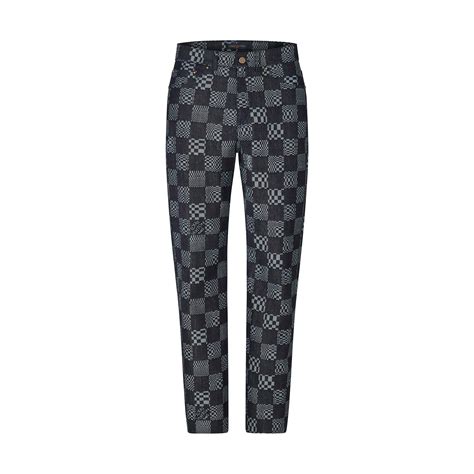 Distorted Damier Denim Pants Men Ready To Wear Louis Vuitton