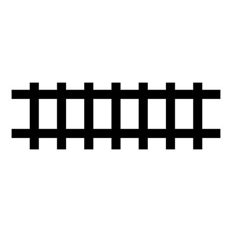 Carril Rieles Ferrocarril V A De Tren Icono Color Negro Vector