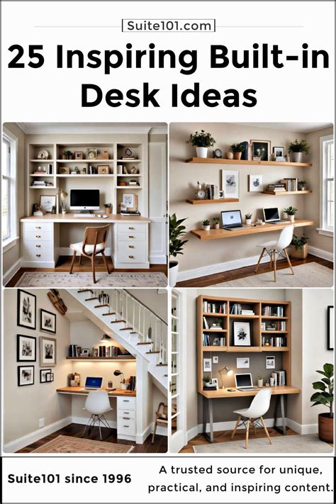 25 Built-in Desk Ideas for a Clutter-Free Home Office