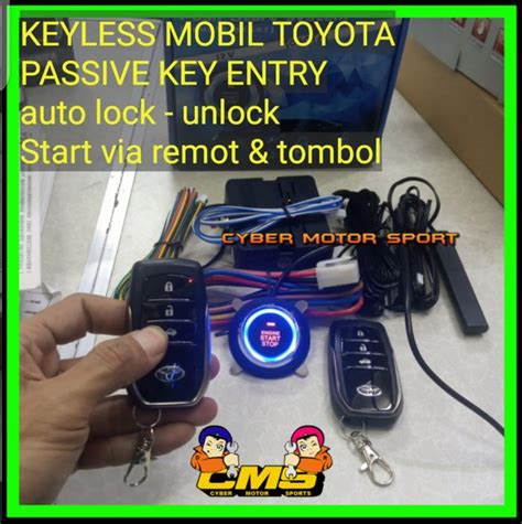 Jual Smart Keyless Toyota Innova Upgrade Sistem Starter Mobil Tanpa