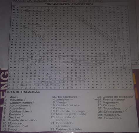 Busca Las Palabras En La Siguiente Sopa De Letras Contaminación Atmosferica Ayuda Es Para Hoy