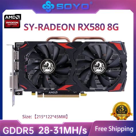 Soyo Original Radeon Rx G Placa Gr Fica Gddr Mem Ria Placa De