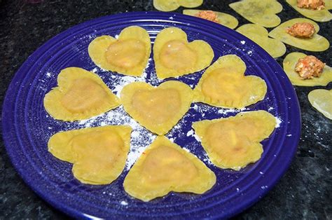 Heart Shaped Shrimp Ravioli Valentine S Day The Starving Chef Blog