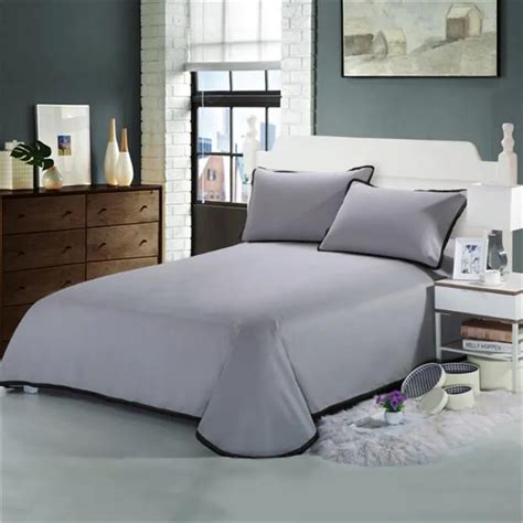 Buy Flat Bed Sheet Bedspread Solid Color 100 Cotton