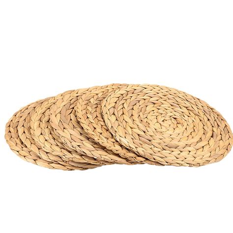 Japchet Pack Round Wicker Placemats Inch Round Woven Natural