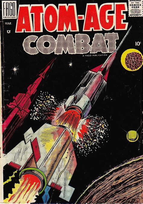 Poster Comics Cover St John Atom Age Combat 1959 Series 3 Fago Vintage