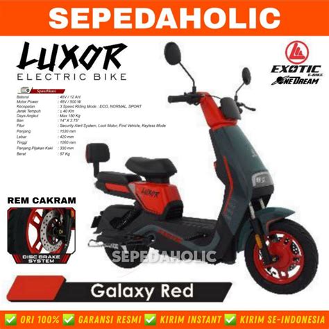 Jual Sepeda Listrik EXOTIC LUXOR Discbrake 500 Watt By Pacific Electric