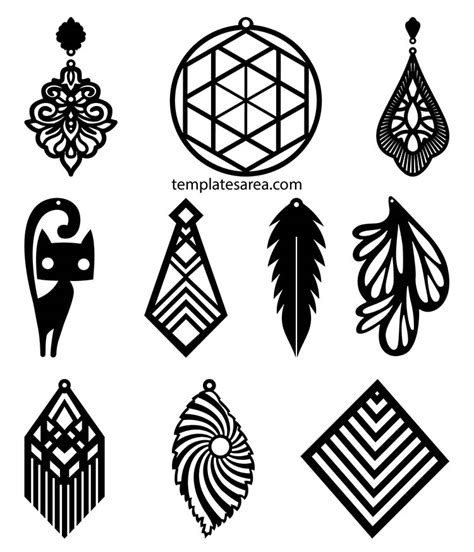 Download Free SVG Earring Templates for Cricut