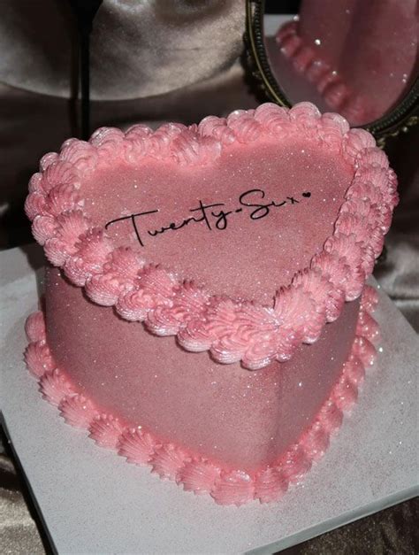 Birthday Cake Inspirations For Every Age Glittery Pink Heart Cake