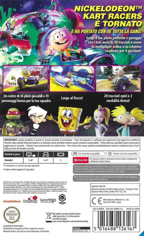 Nickelodeon Kart Racers Grand Prix Cover Or Packaging Material