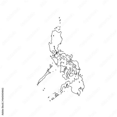 philippines country outline map vector stock illustration adobe stock