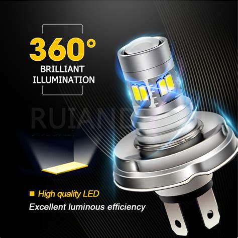 Ruiandsion 1X P45T H4 Led Lamp Dc 6 30V 6V 12V 24V Grandado