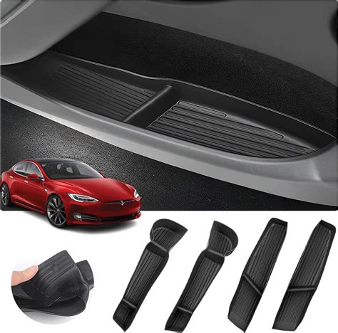 Amazon SAMKOI 4PC Car Door Side Storage Box Compatible With Tesla