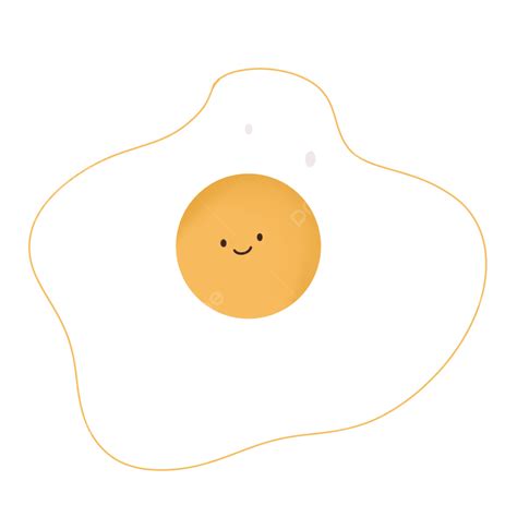 Delicious Fried Egg With Cute Face Egg Food Yolk Png Transparent