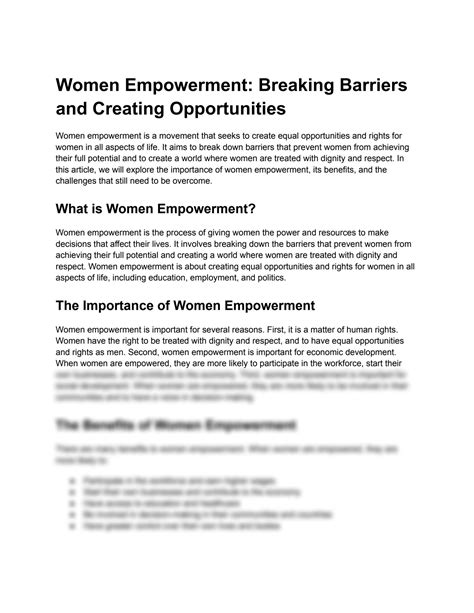 Solution Breaking Barriers Empowering Women To Shape The Future