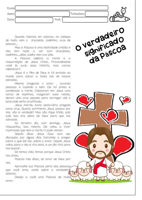 Texto Origem E Significado Da Páscoa Com Interpretação