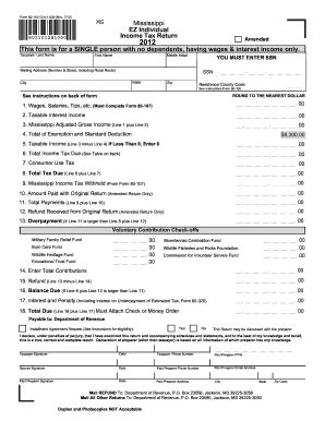 Ms State Tax Form 80 105 Fill Out And Sign Printable PDF Template