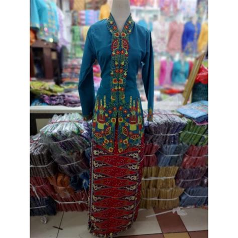 Jual Fk Set Kebaya Encim Ondel Adat Betawi Kebaya Encim Katun Bordir