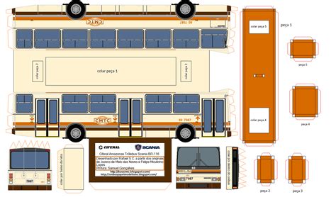 Onibus Papel Modelismo Ciferal Amazonas Tr Lebus Cmtc