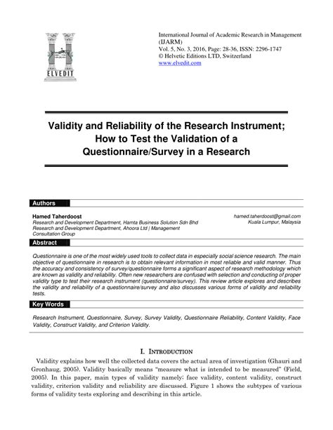 Validity In Research