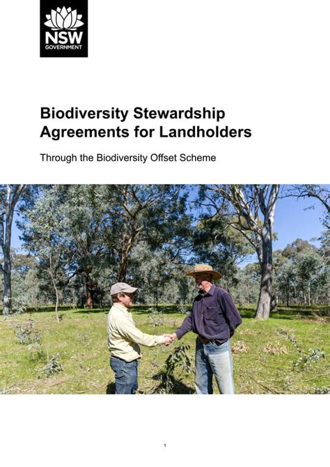 Biodiversity Stewardship Agreement For Landholders PDF